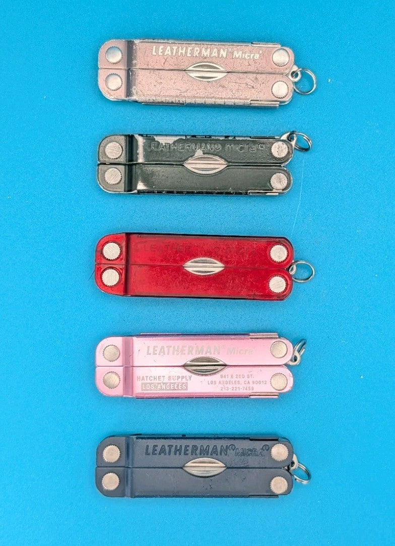 Leatherman Micra Multi-Tool Knife Scissors Key Ring! MIXED COLORS! LOT OF 5!