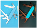 Custom Victorinox Huntsman Blue & Orange Glow in the Dark Swiss Army Knife!