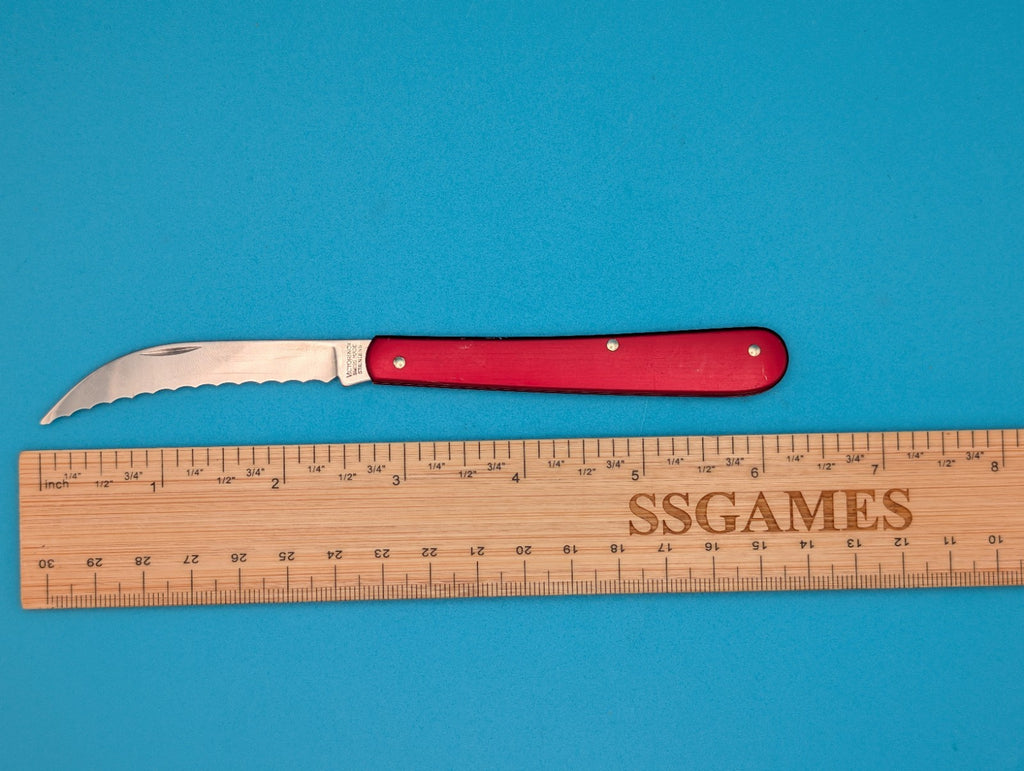 Victorinox Baker Solo Wavy Blade Red Alox Handle Swiss Army Knife! 91mm