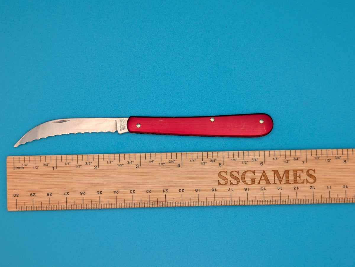 Victorinox Baker Solo Wavy Blade Red Alox Handle Swiss Army Knife! 91mm