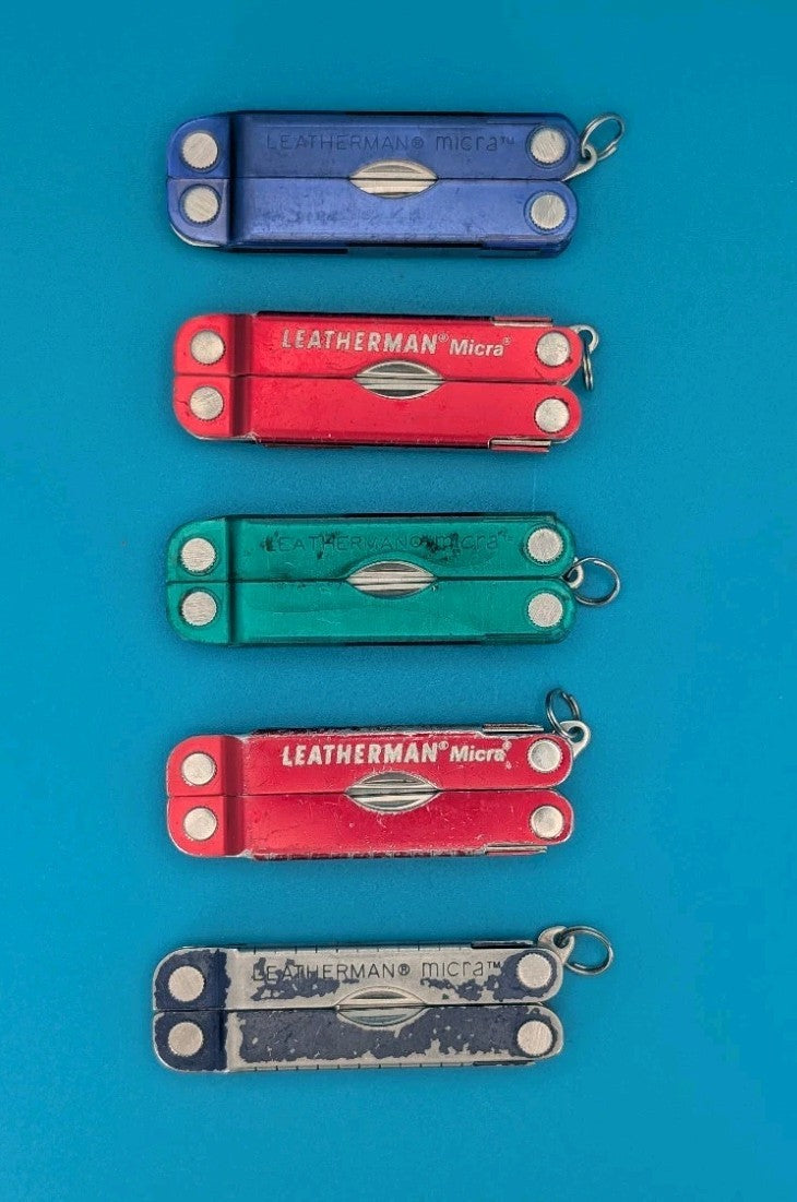 Leatherman Micra Multi-Tool Knife Scissors Key Ring! MIXED COLORS! LOT OF 5!