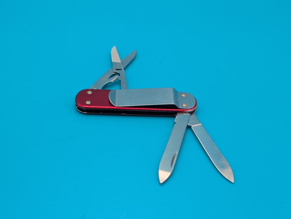 Wenger Esquire Money Clip 65mm Red ALOX Swiss Army Knife Multi Tool!
