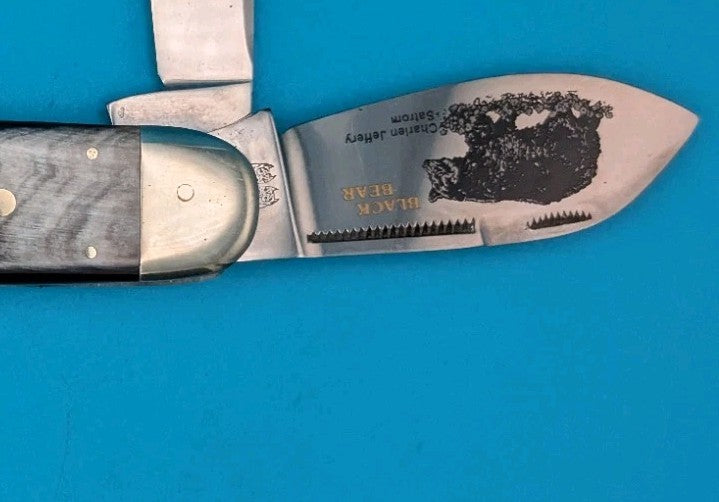 Bulldog Brand Germany "Black Bear" Hammer Forged Elephant Toe Pocket Knife!