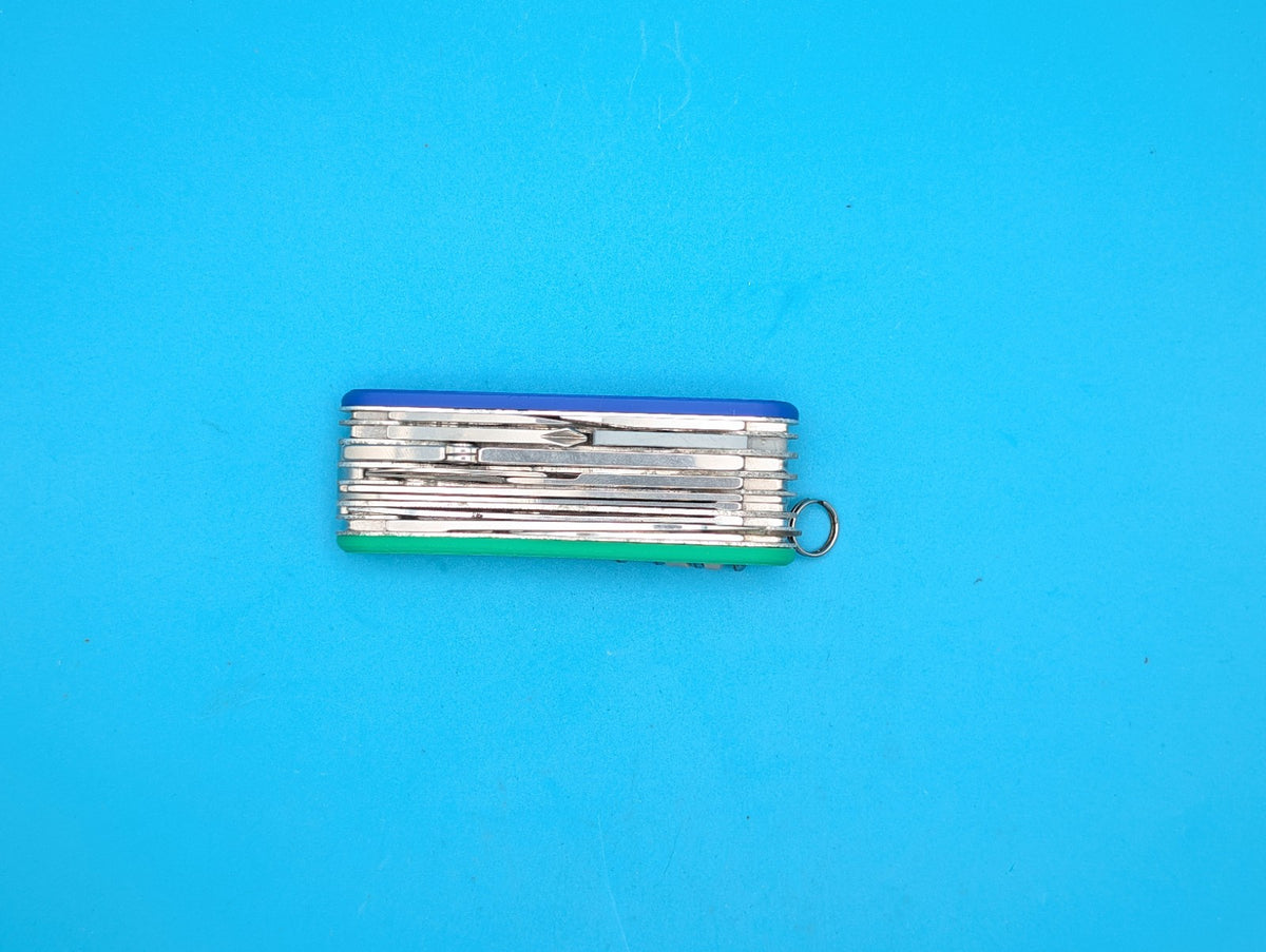 Custom Victorinox SwissChamp Blue & Green Swiss Army Knife Multi-Tool!
