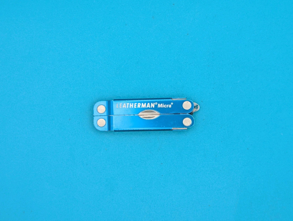 Leatherman Micra Multi-Tool, Knife, Scissors, Key Ring, Blue!