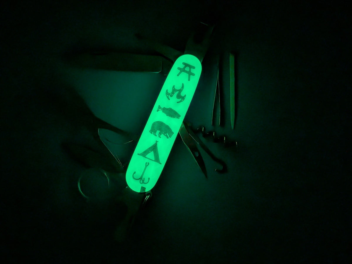 Custom Victorinox Explorer Glow in the Dark Swiss Army Knife Multi Tool!