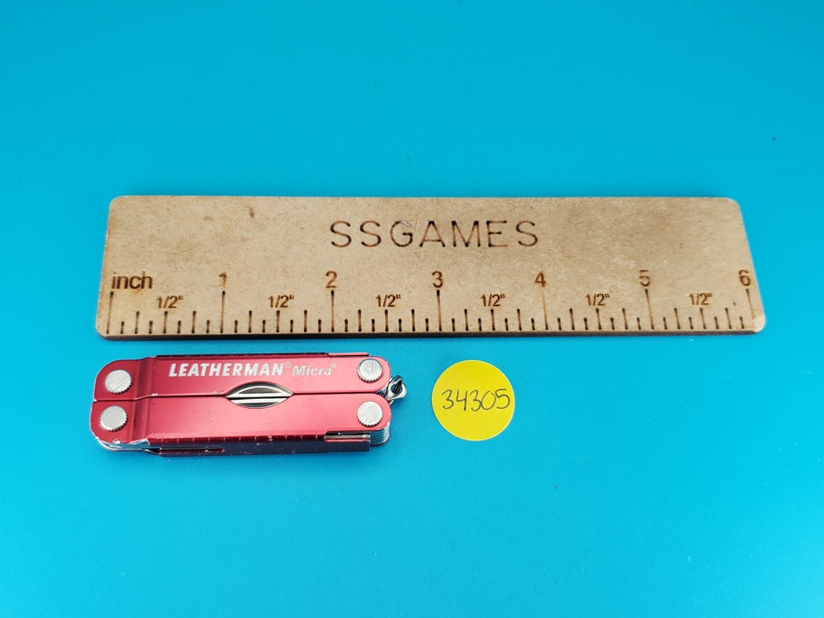 Leatherman Micra Multi-Tool, Knife, Scissors, Key Ring, Red!
