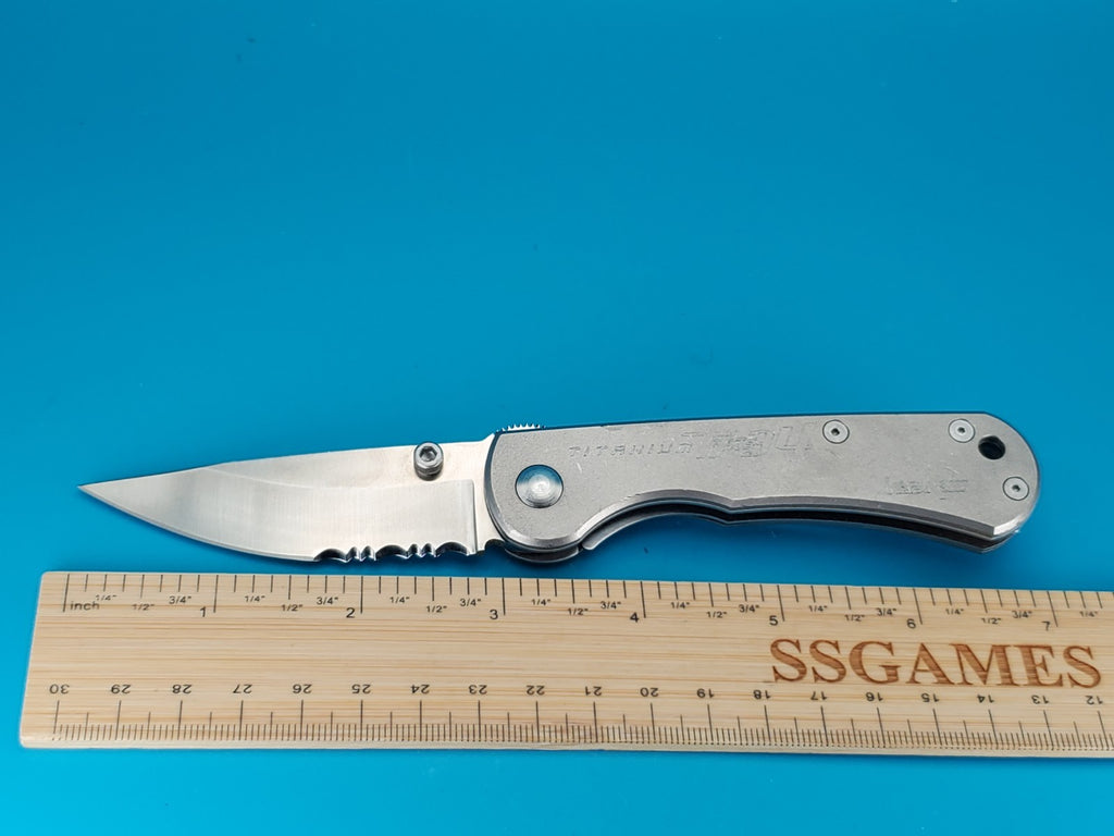 Vintage Kershaw Starkey Ridge Titanium Handle Pocket Knife 1410ST Oregon USA