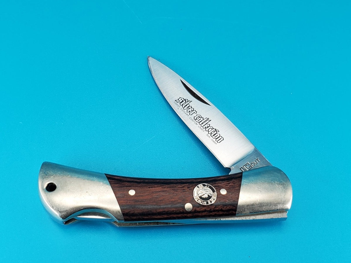 Vintage IC Cut Silver Moose Silver Collection Lockback Knife! Japan!