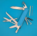 Custom Victorinox Huntsman Blue Glow in the Dark Swiss Army Knife Multi Tool!