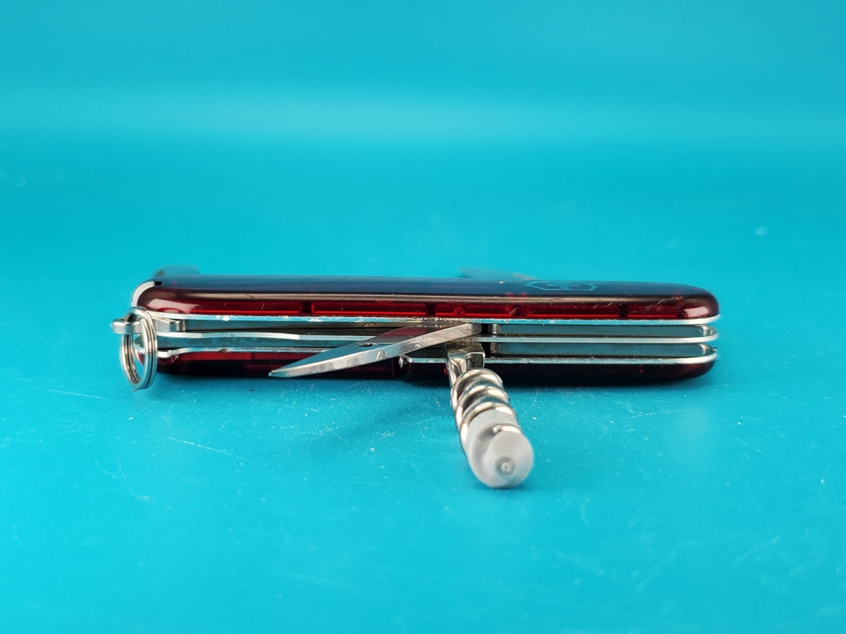 Victorinox Spartan Plus Swiss Army Knife Multi Tool! RED TRANSLUCENT! RETIRED