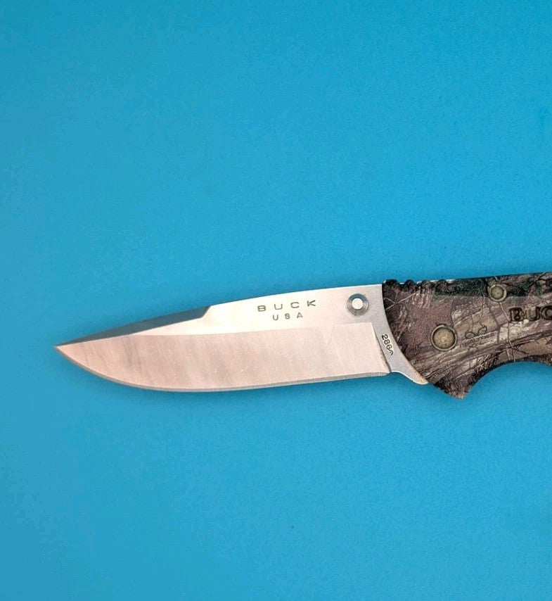 Buck USA FOREST CAMO 286 Lockback Plain Edge Folding Pocket Knife!