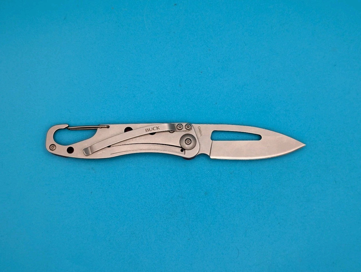 Rare Retired Buck 818 Apex Purple Handle Folding Pocket Knife!