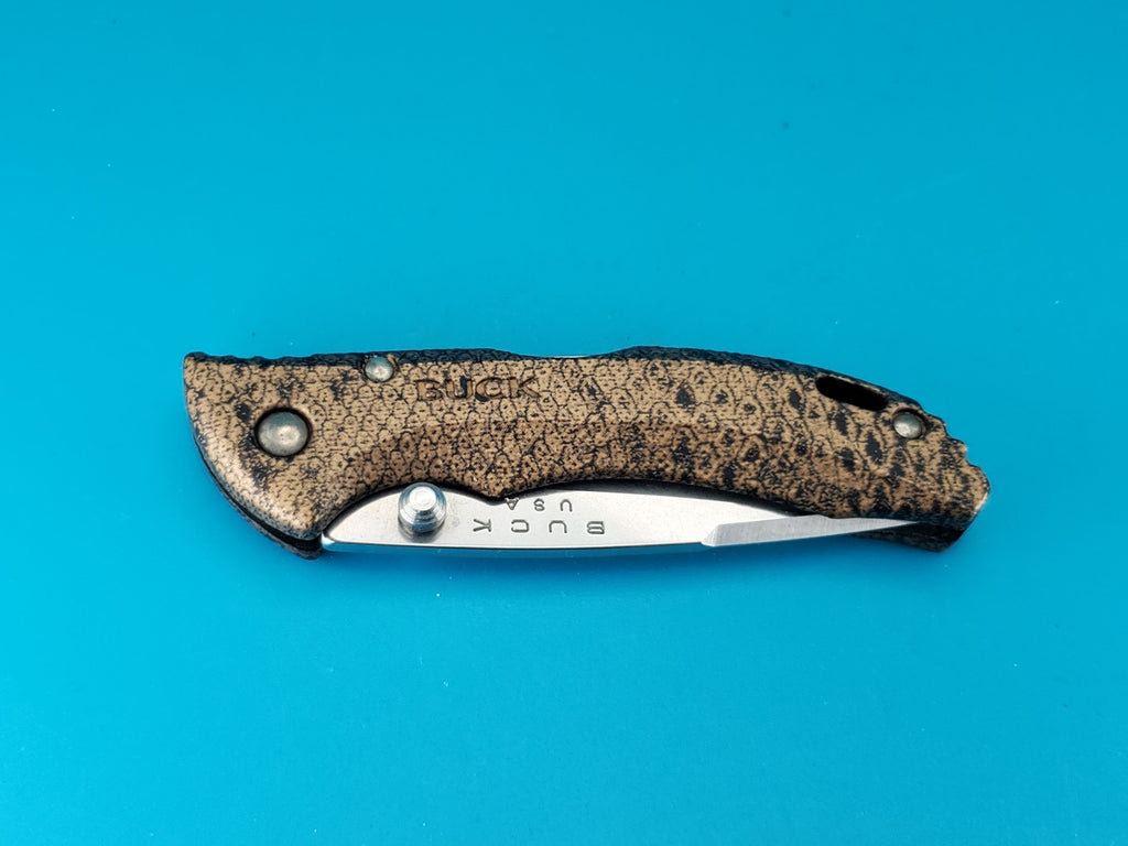 Buck USA 284 Lockback Folding Pocket Knife! COPPERHEAD SNAKE DESIGN