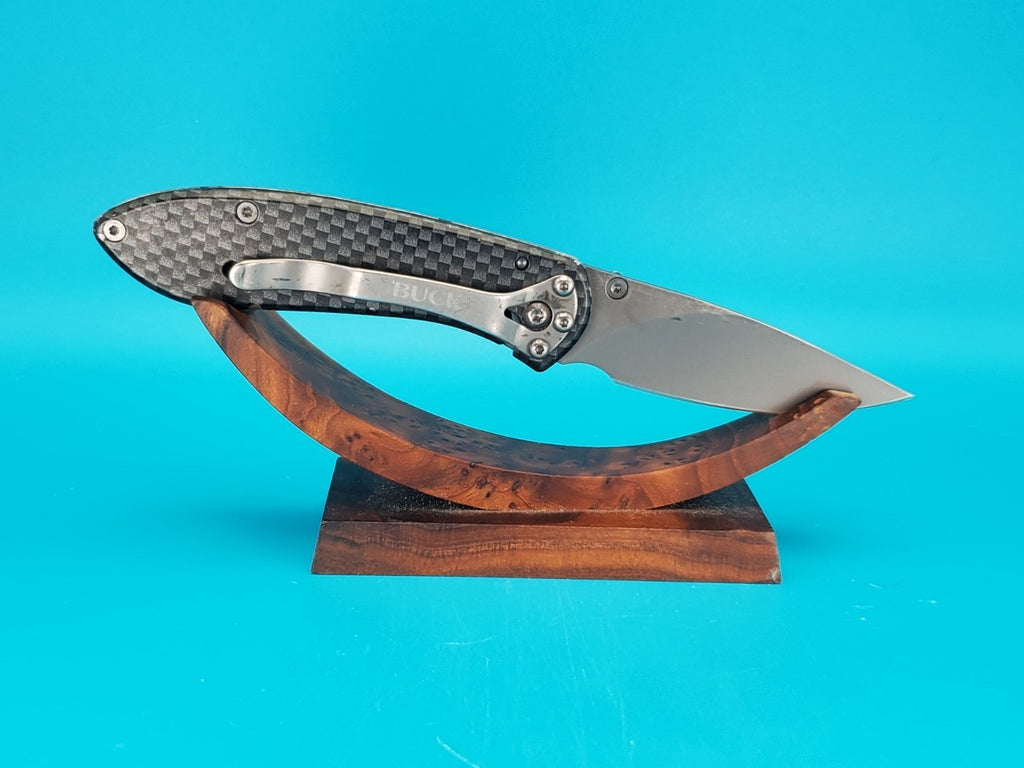 Buck Knives 327 Nobleman Carbon Fiber Folding Pocket Knife!