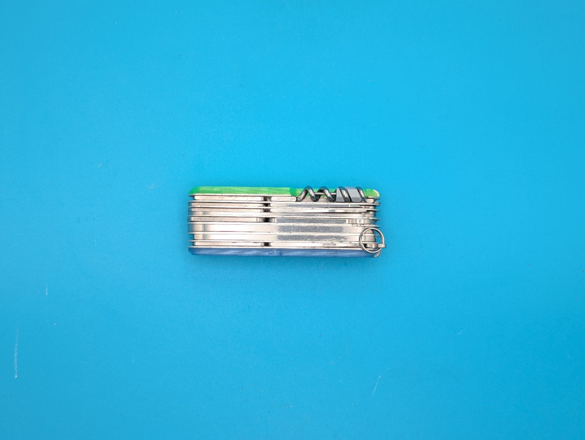 Custom Victorinox SwissChamp Blue & Green Glow in the Dark Knife Multi-Tool!