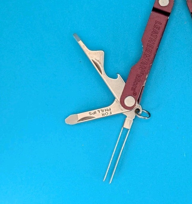 Leatherman Micra Multi-Tool, Knife, Scissors, Key Ring, Cherry Red!