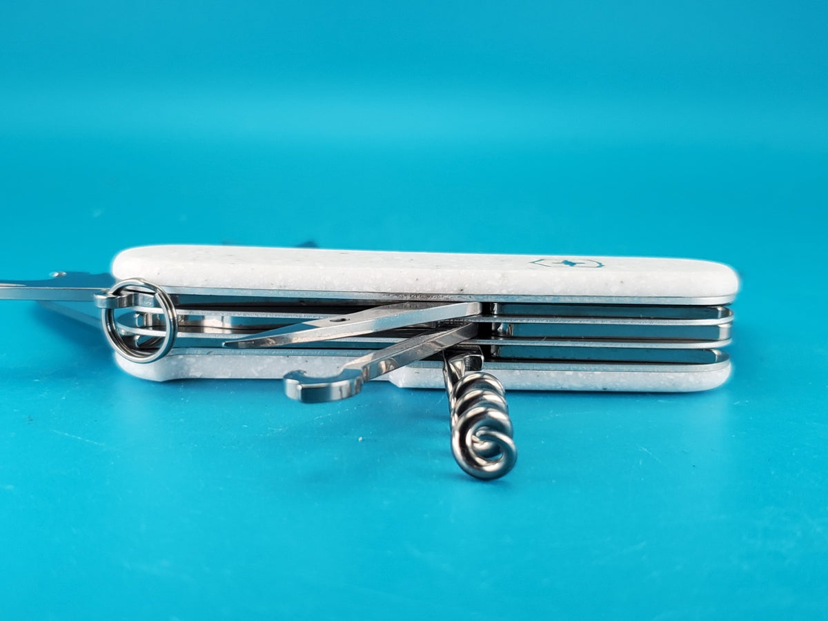 2025 Victorinox Companion Corian Handle Damast Blade Swiss Army Knife #4835/7000