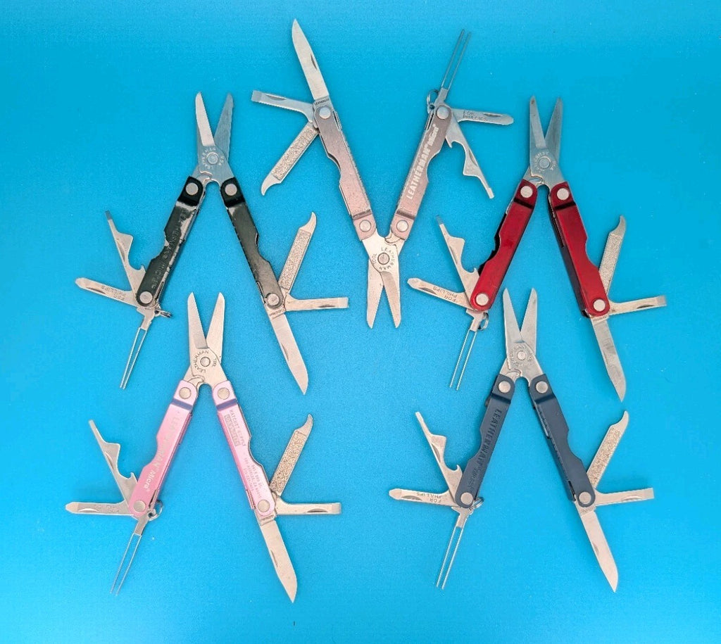 Leatherman Micra Multi-Tool Knife Scissors Key Ring! MIXED COLORS! LOT OF 5!