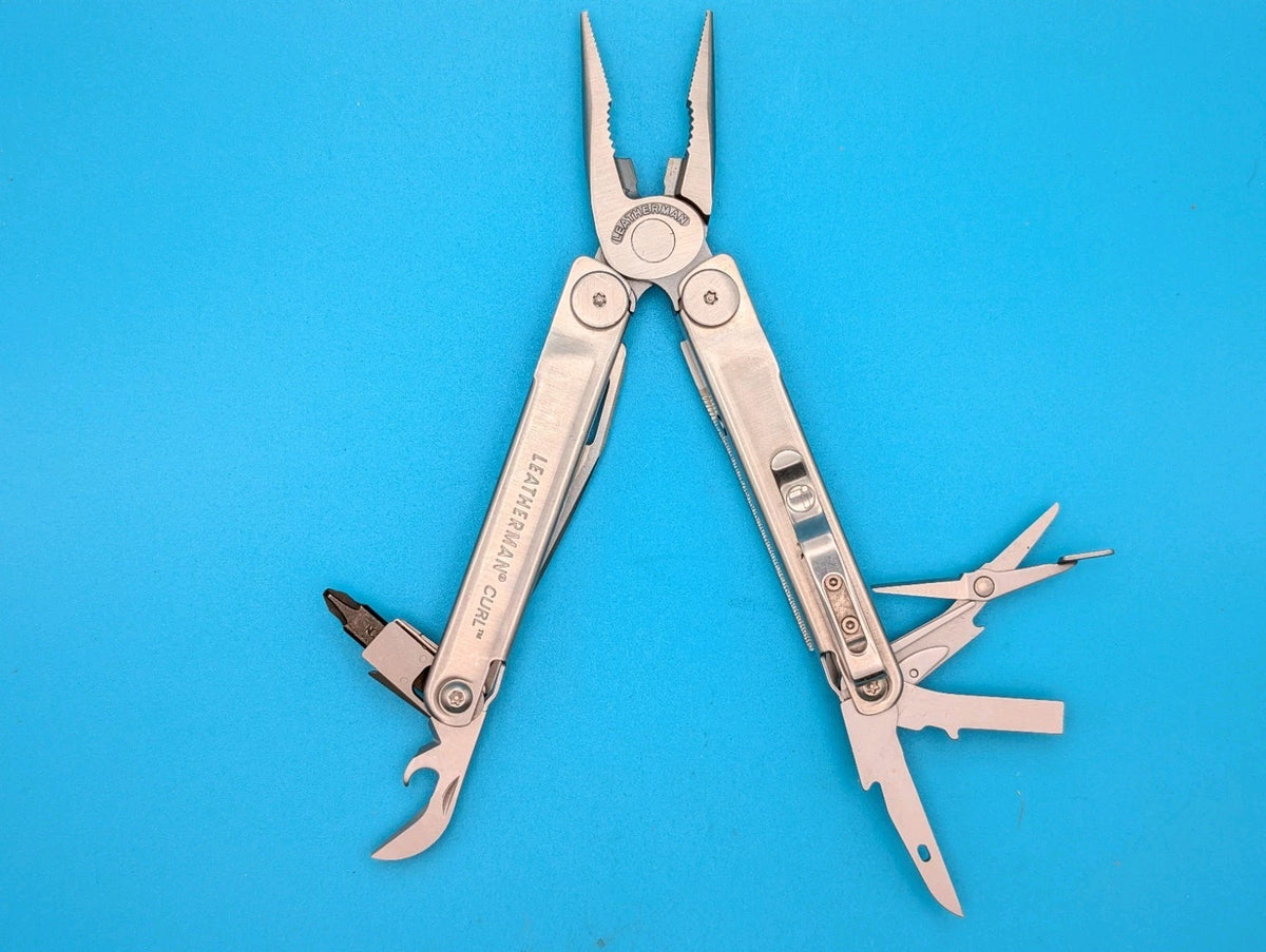 Leatherman Curl Stainless Steel Knife Pliers Multi-Tool! With Sheath! SYNCHRONY