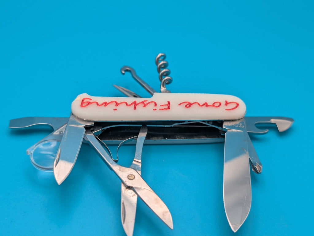 CUSTOM VICTORINOX EXPLORER GLOW IN THE DARK SWISS ARMY KNIFE MULTI TOOL! 91mm