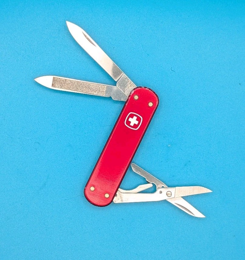 Wenger Esquire Money Clip 65mm Red ALOX Swiss Army Knife Multi Tool!