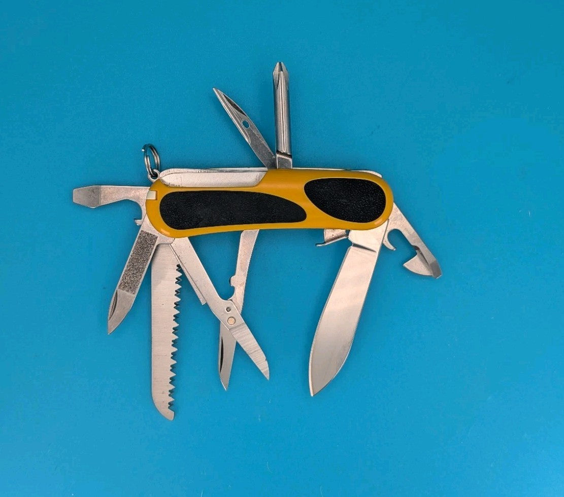 Victorinox EvoGrip S18 Yellow & Black Swiss Army Knife Multi Tool!