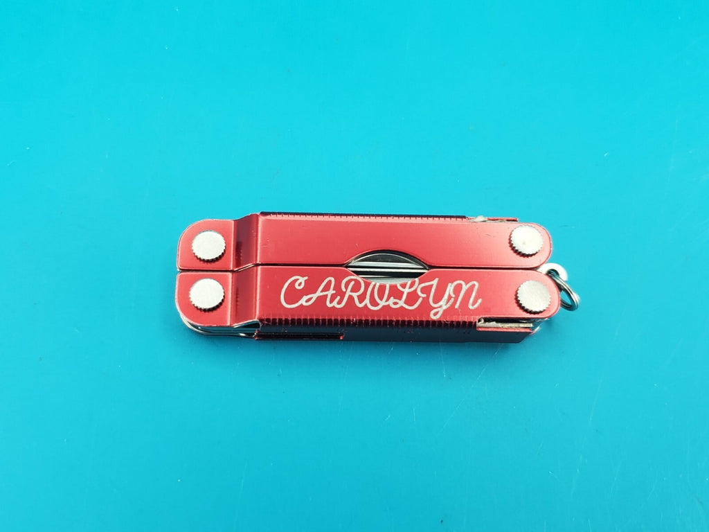 Leatherman Micra Multi-Tool, Knife, Scissors, Key Ring, Red, Carolyn