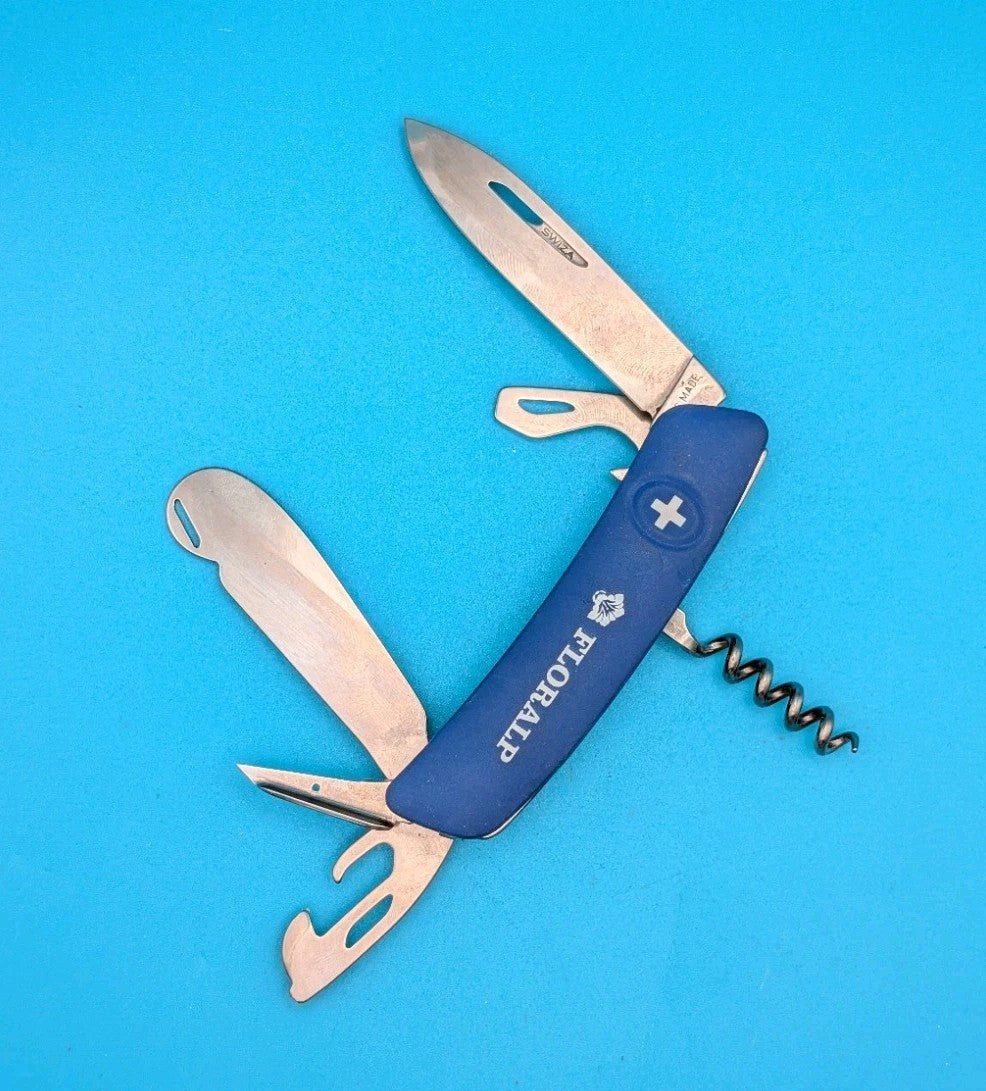 Swiza A20-44 Swiss Pocket Knife Stainless Steel Blades OD Blue Synthetic Handle
