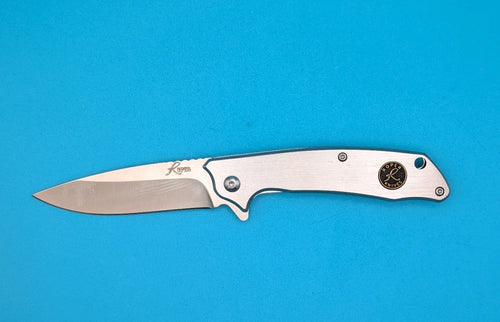 ABKT Roper Deputy Stainless Handle Folding Knife 4" Closed 3.25" Blade