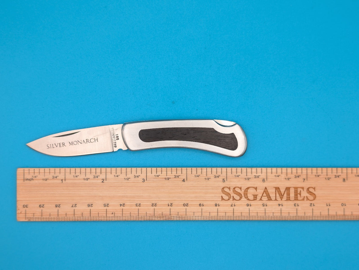 Vintage Silver Monarch C. I. 501 Pocket Knife Compass Industries CI Japan