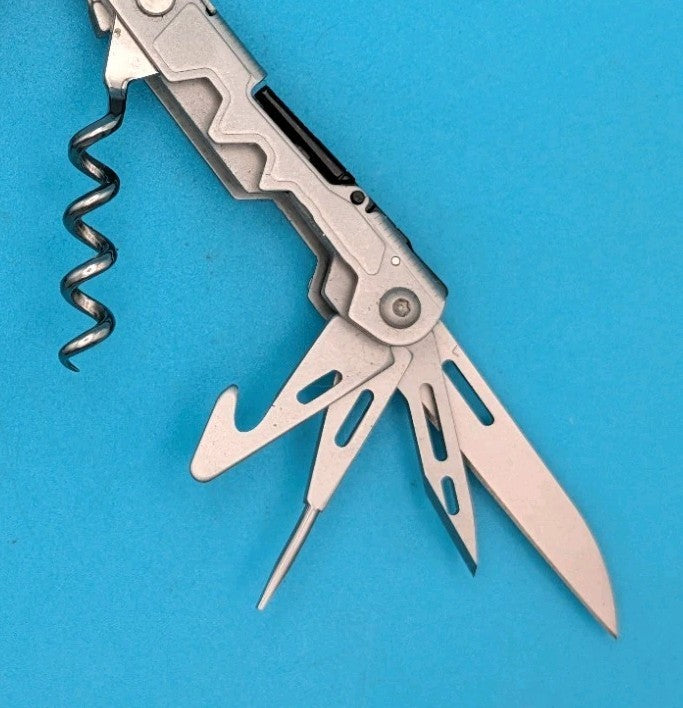 SOG Powerlitre Screwdriver Corkscrew Needlenose Pliers Knife Multi Tool! Silver