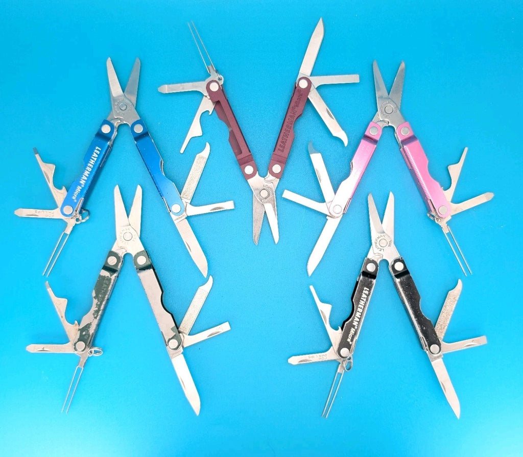 Leatherman Micra Multi-Tool Knife Scissors Key Ring! MIXED COLORS! LOT OF 5!