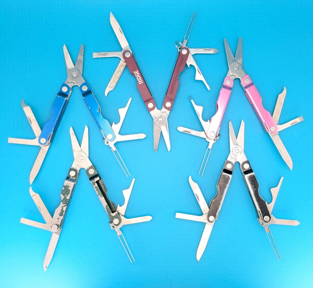 Leatherman Micra Multi-Tool Knife Scissors Key Ring! MIXED COLORS! LOT OF 5!