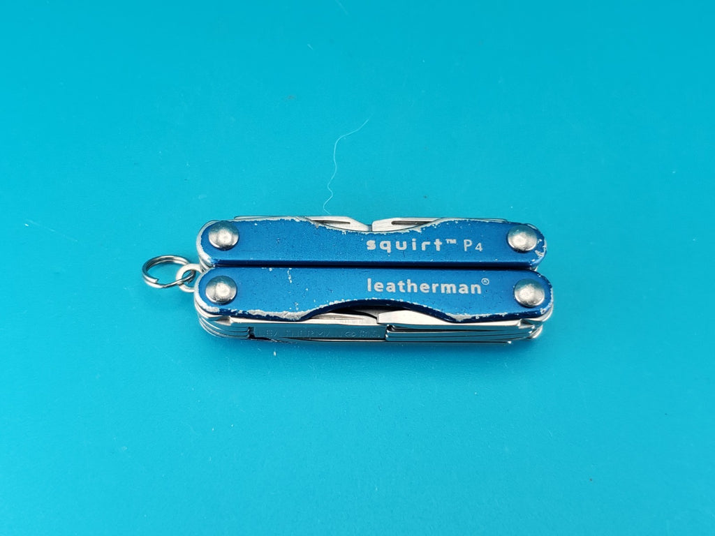 Leatherman Squirt P4 Multi-Tool, Key Ring, Retired, BLUE!