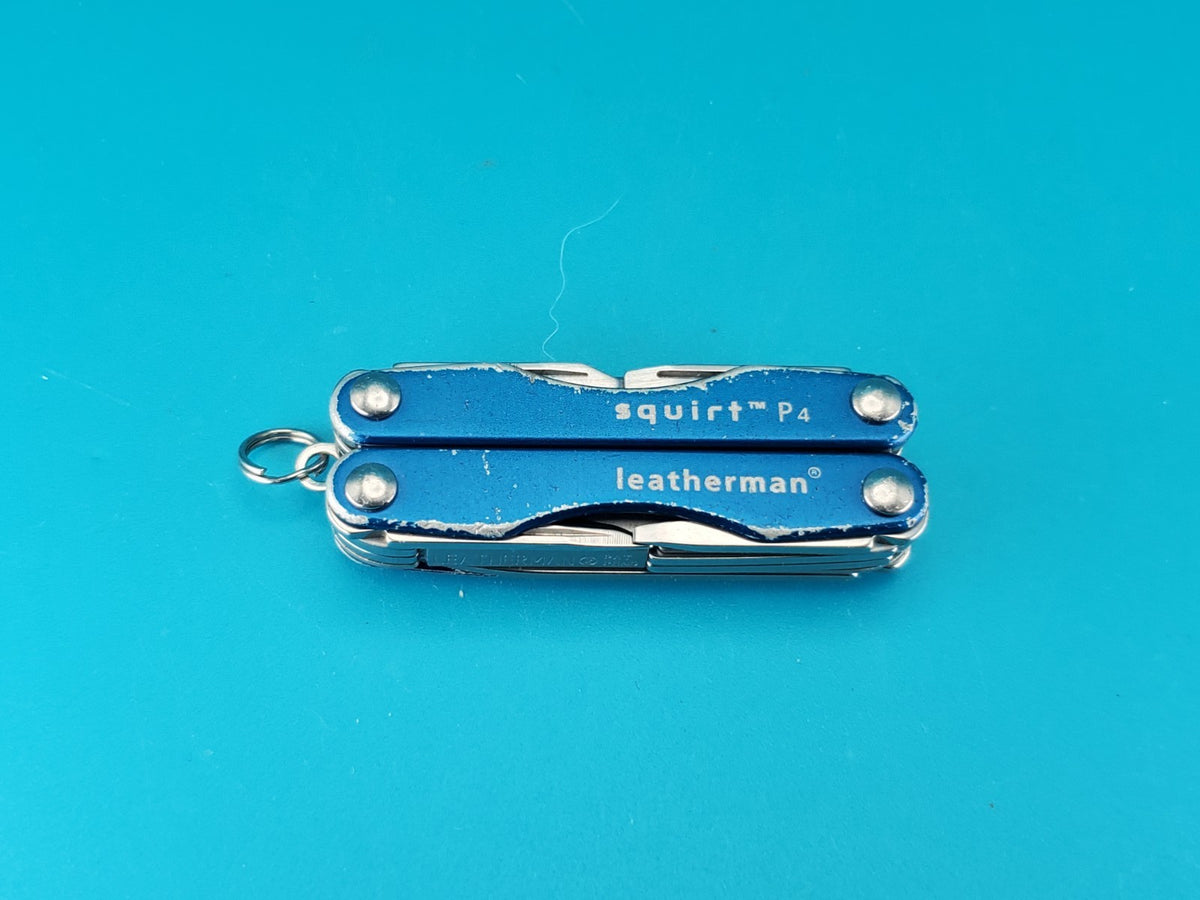 Leatherman Squirt P4 Multi-Tool, Key Ring, Retired, BLUE!
