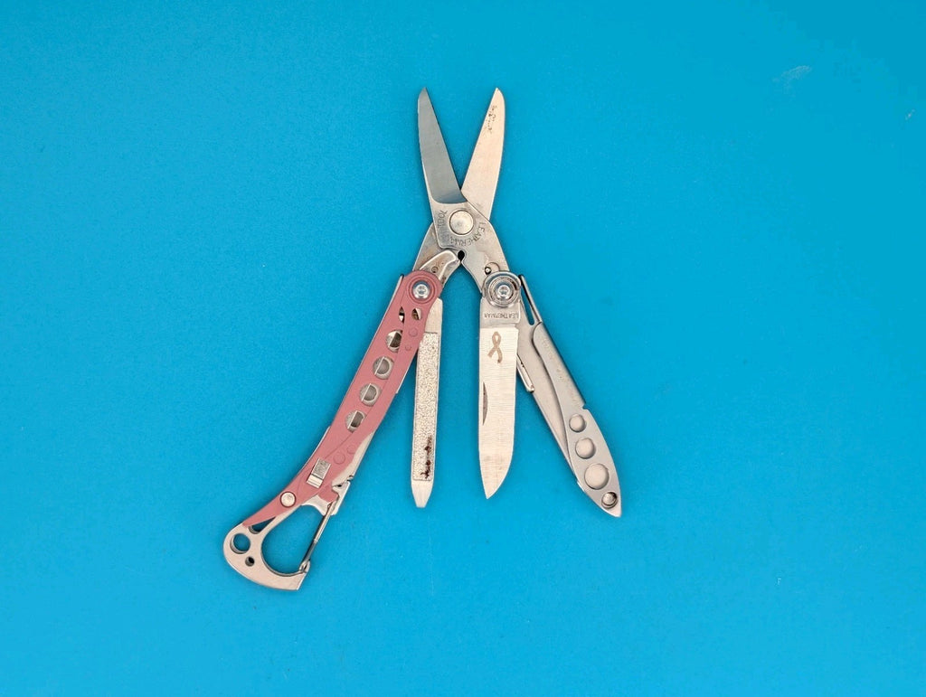 Rare Early Retired PINK Leatherman Style CS Multitool, Cancer Foundation