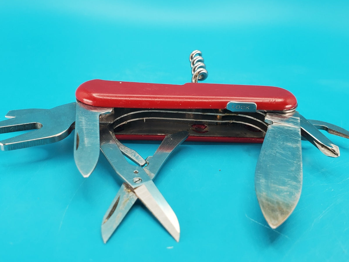 Wenger Nomad 85mm Red Swiss Army Knife Multi Tool!