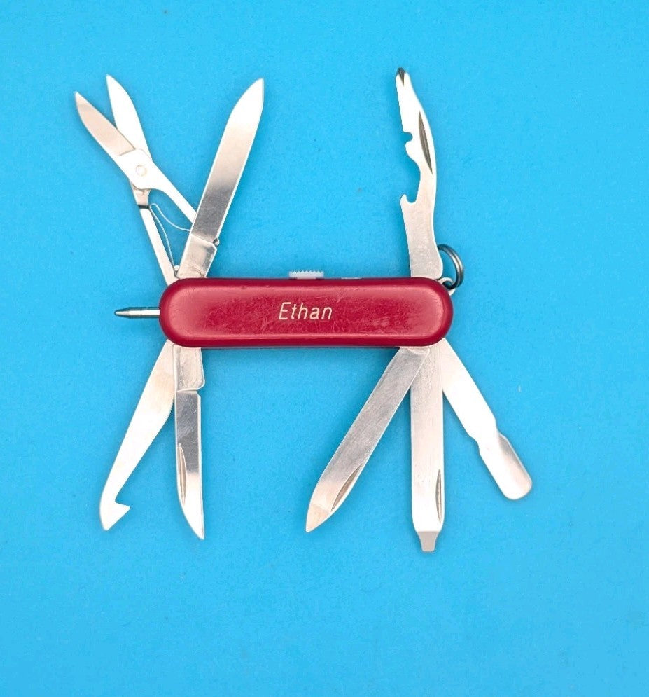 Victorinox MiniChamp Swiss Army Knife Multi Tool! RED! *ETHAN*