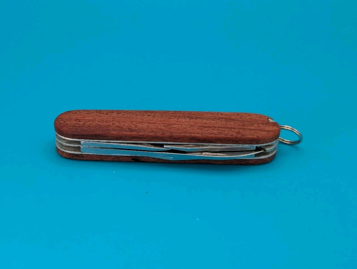 Vintage Victoria Victorinox Spartan Swiss Army Knife Multi Tool! Wood Scales!