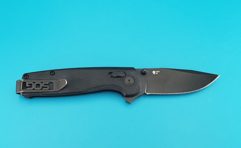 Sog Terminus XR 2.95" D2 Steel Blade Solid Black Folding Knife!