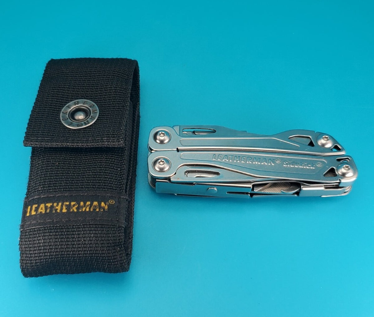 Leatherman Sidekick Multi-Tool, Knife, Pliers, Saw, Stainless! WITH SHEATH!