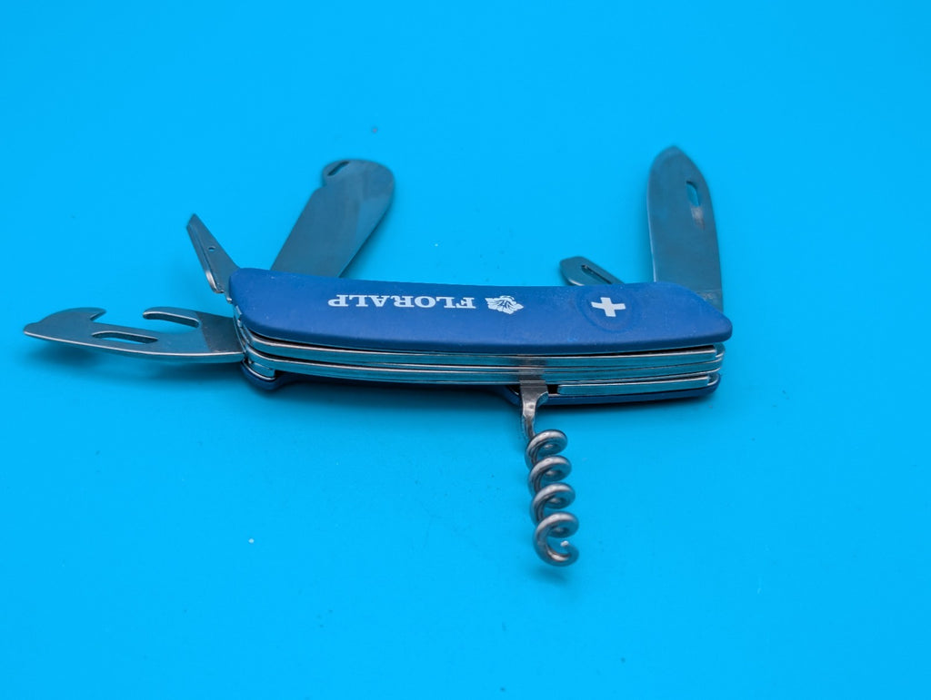 Swiza A20-44 Swiss Pocket Knife Stainless Steel Blades OD Blue Synthetic Handle