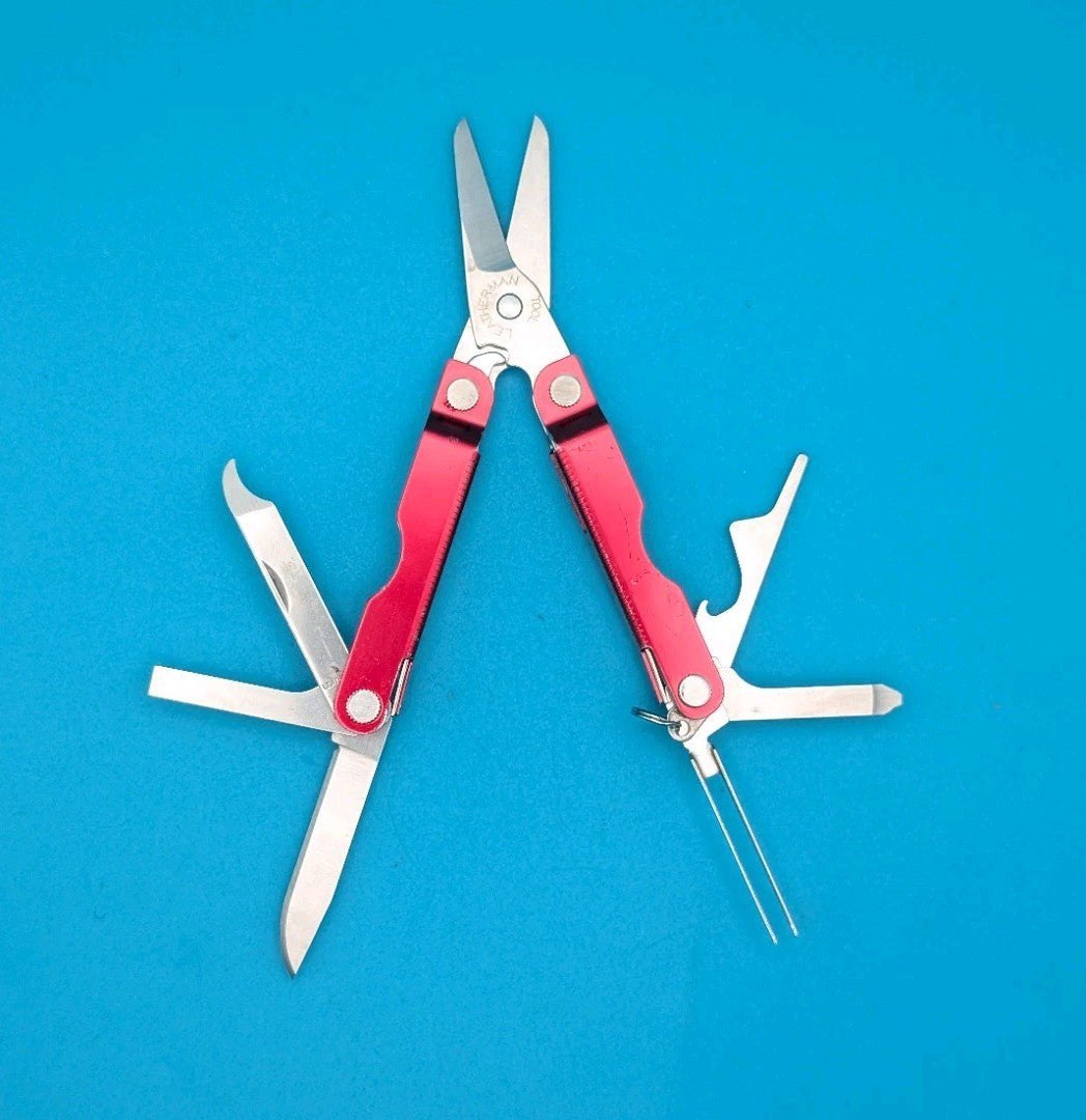 Leatherman Micra Multi-Tool, Knife, Scissors, Key Ring, Red!