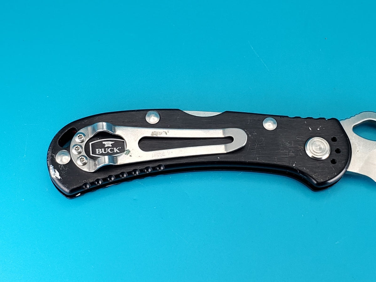 Custom Buck 722 Spitfire Plain Edge Pocket Knife! *WE THE PEOPLE / CHAMPION*