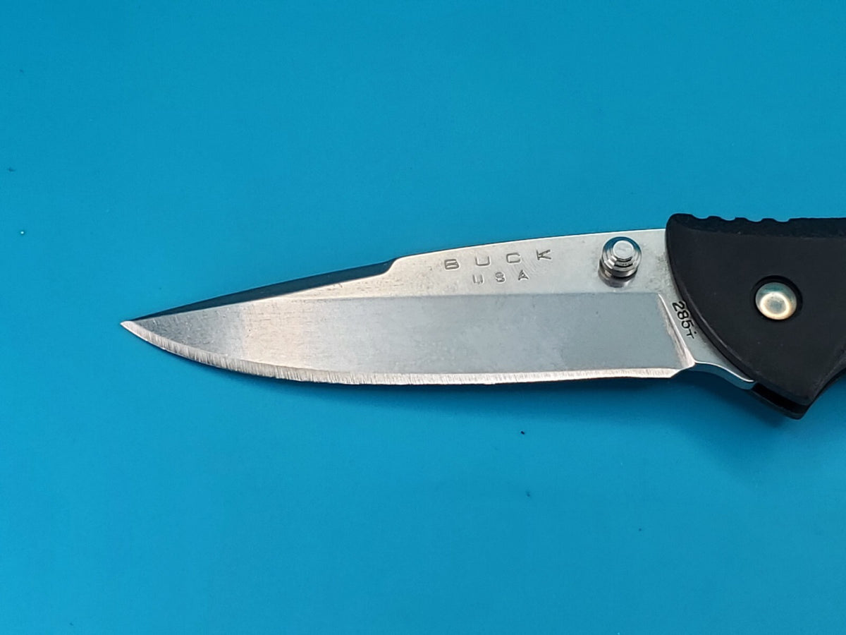Buck USA 285 Black Lockback Folding Pocket Knife!