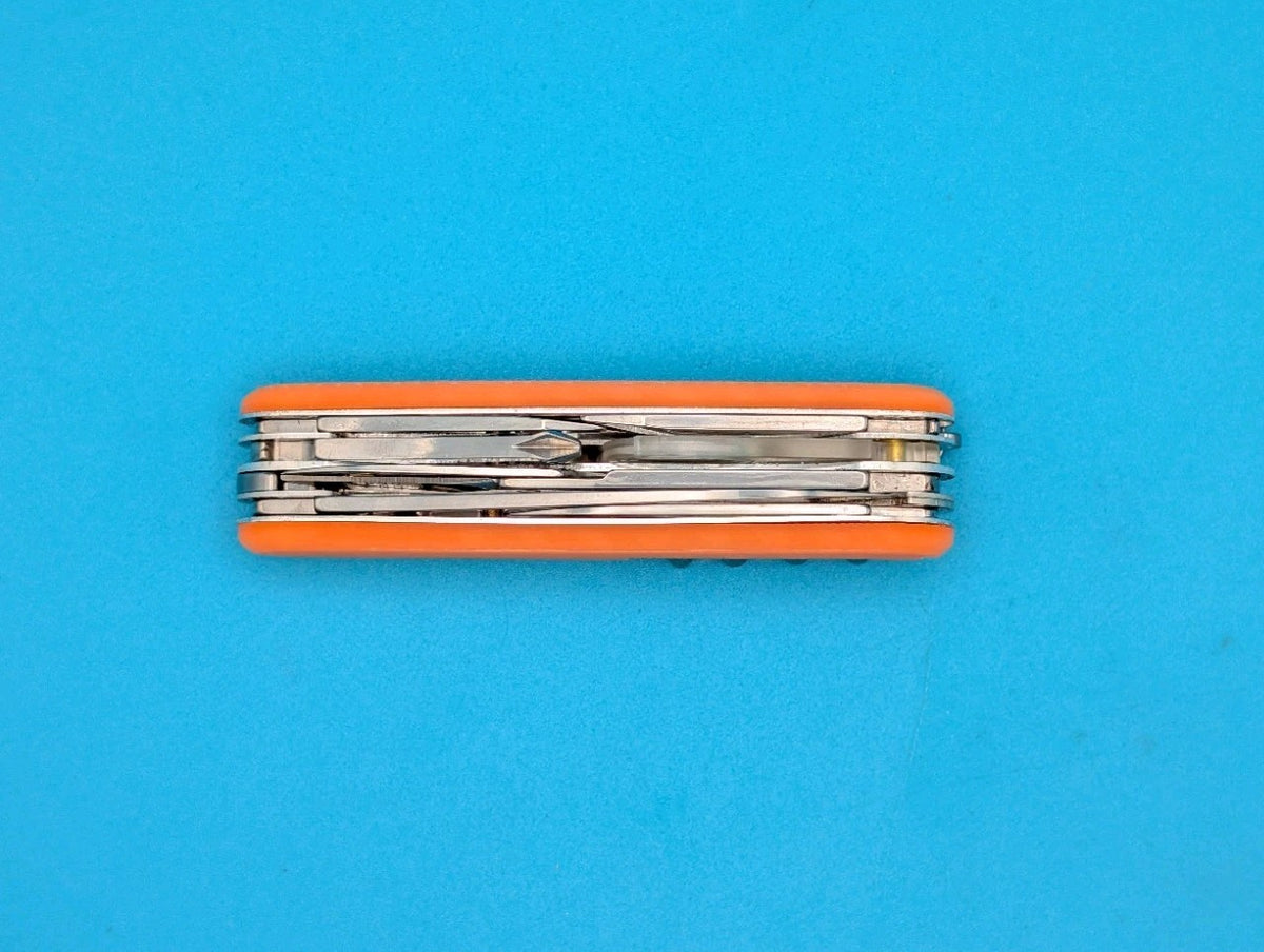 CUSTOM VICTORINOX EXPLORER ORANGE GLOW IN THE DARK SWISS ARMY KNIFE!