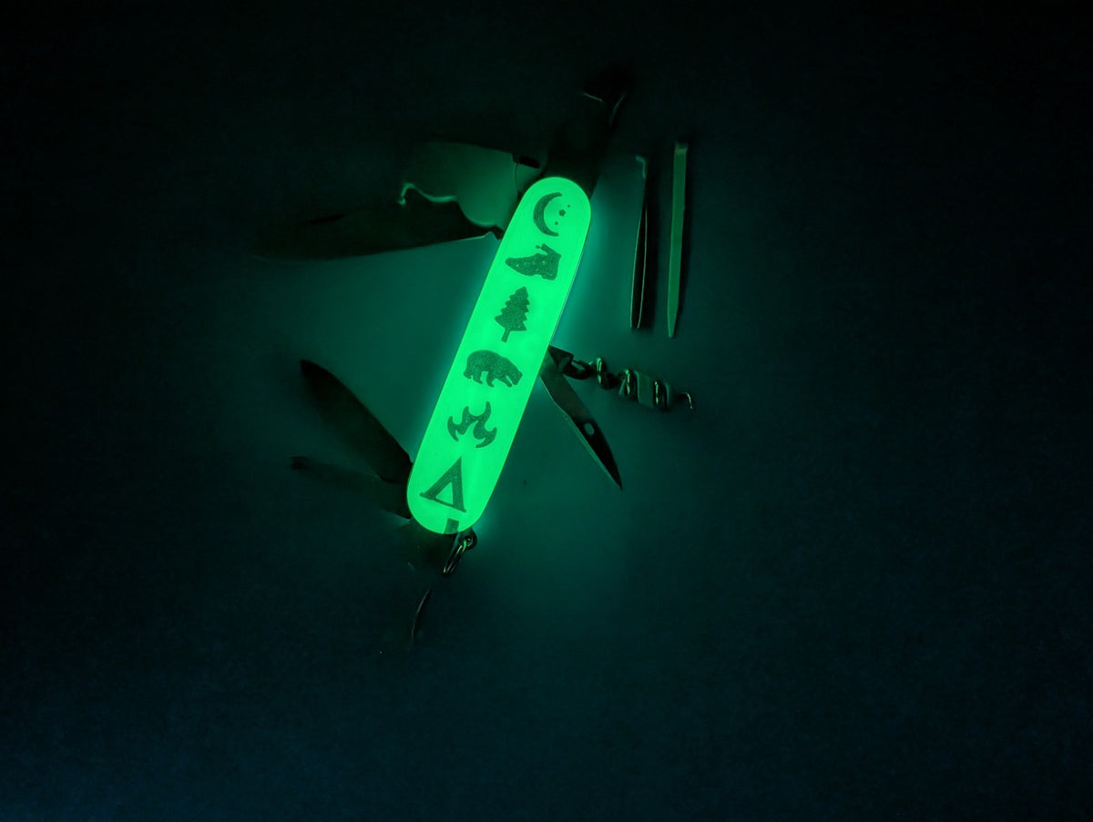 Custom Victorinox Spartan Lite Swiss Army Knife Multi Tool! Glow in the Dark!