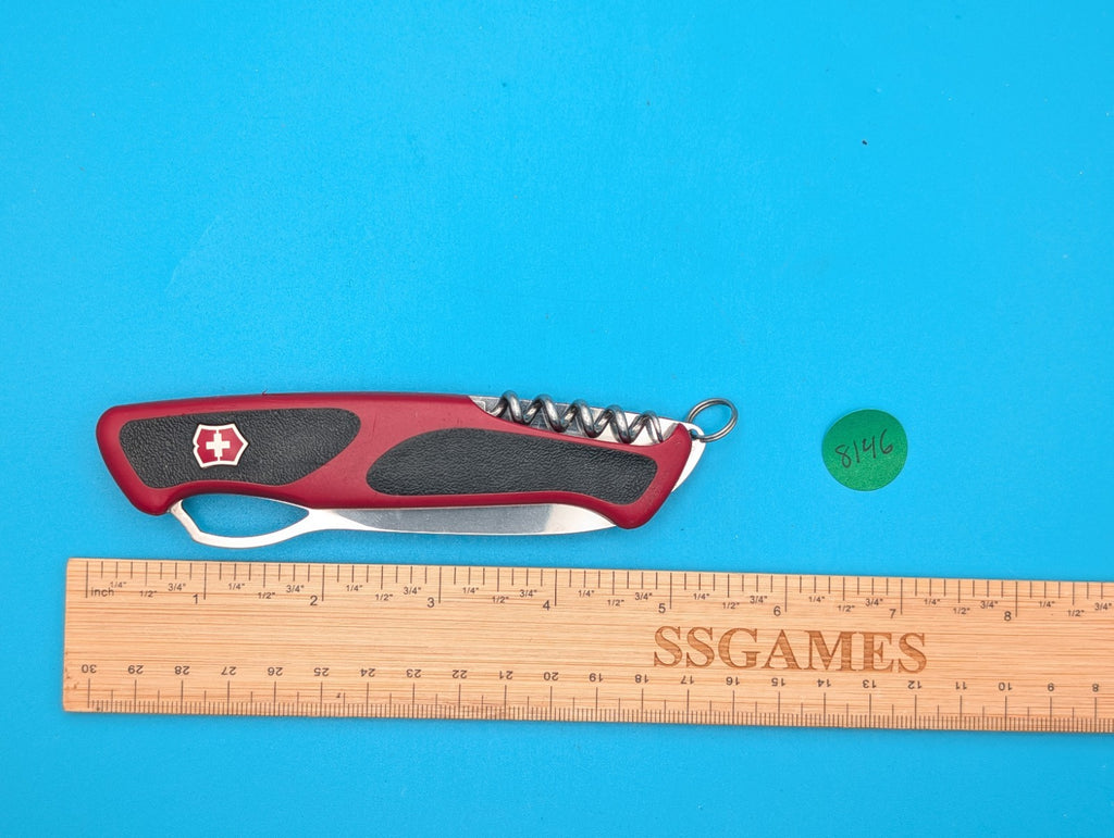 Victorinox Rangergrip 63 Black & Red Swiss Army Knife Multi Tool! RARE!