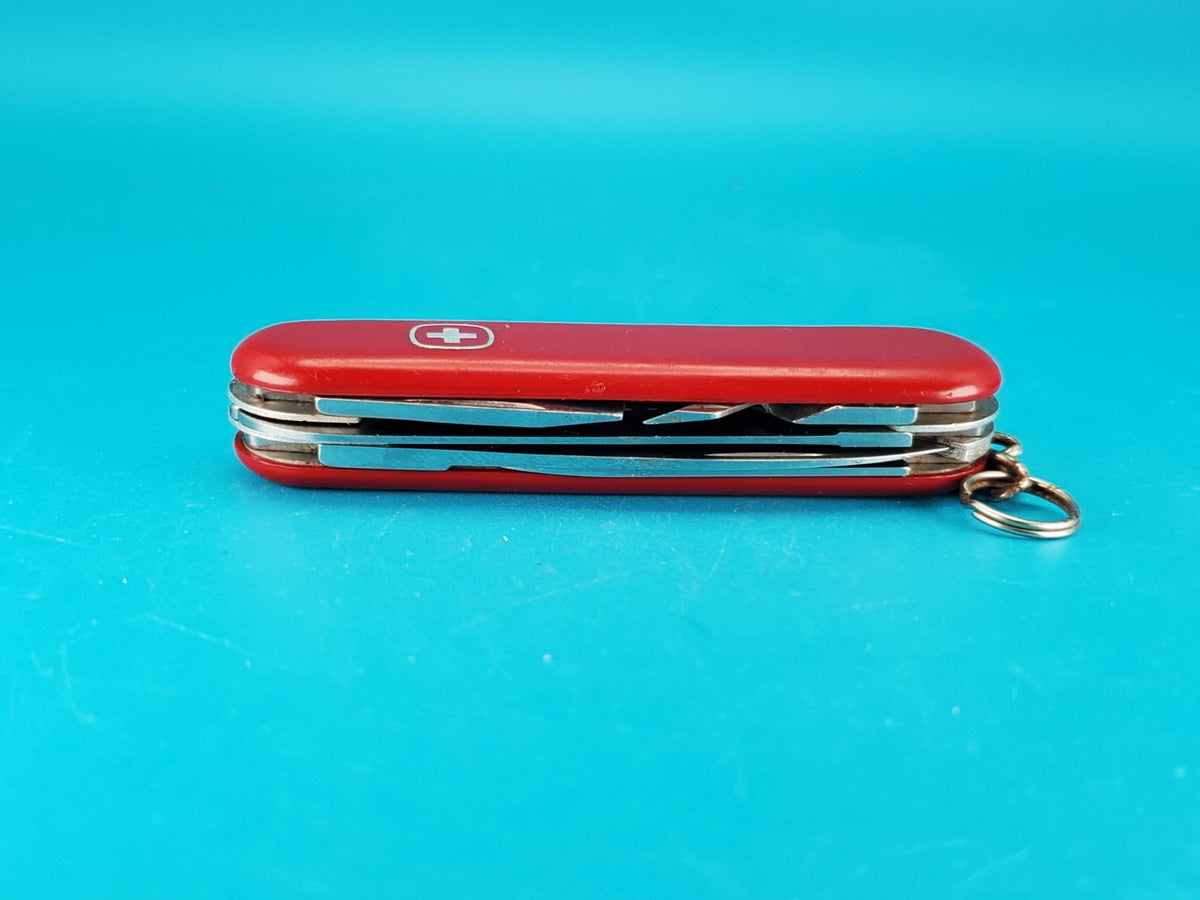 Vintage Wenger 1.13.51 Swiss Army Knife Multi Tool! Red! With Dog Can Leg Opener